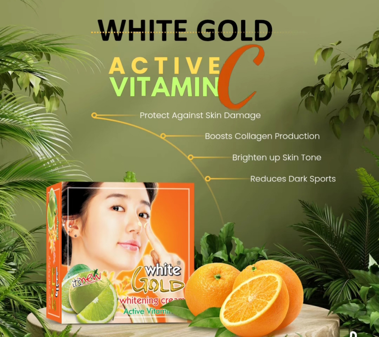 White gold whitening cream active vitamin c