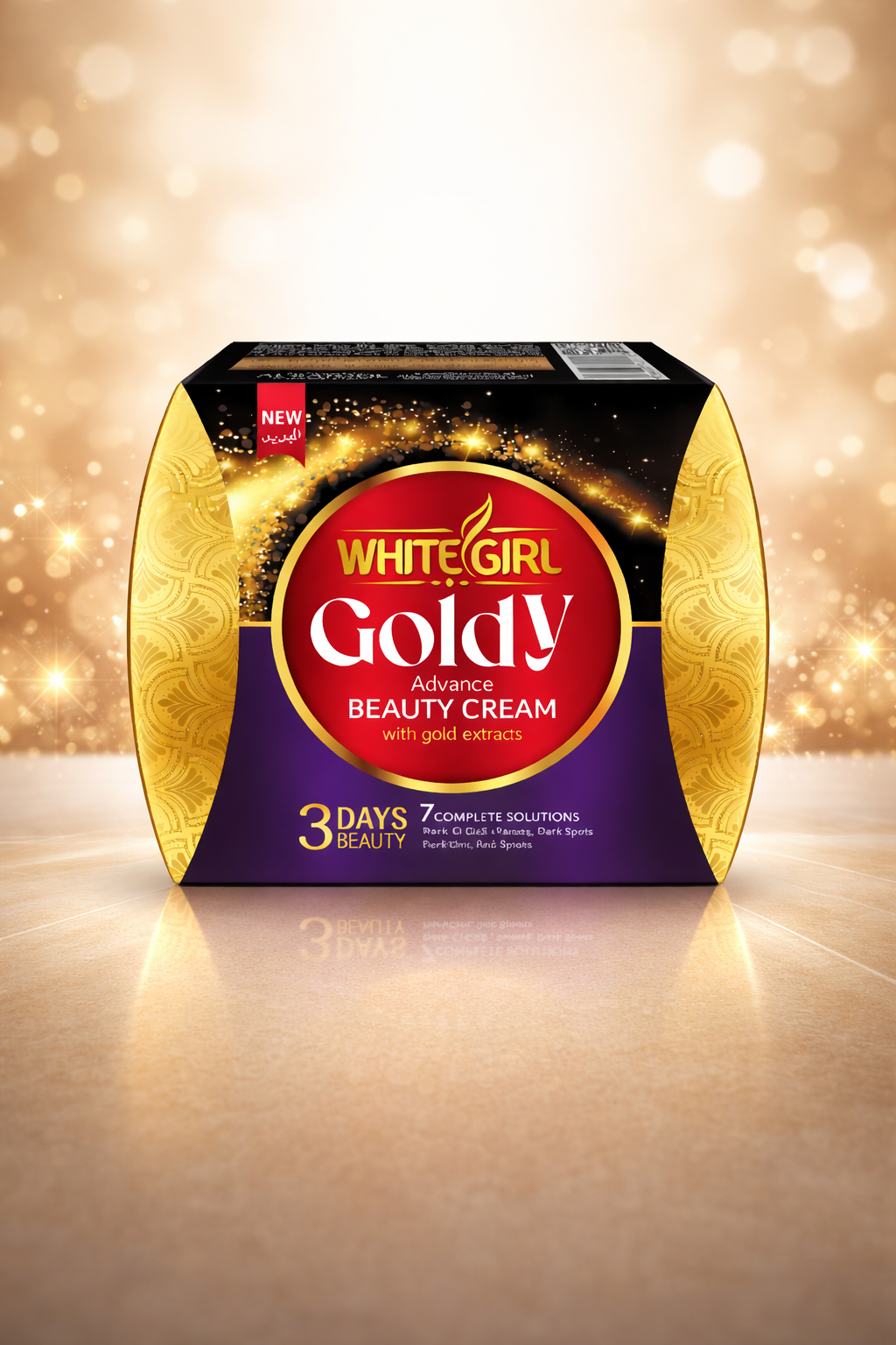 White girl Goldy advance beauty cream with gold extract (3in1) + serum + face wash