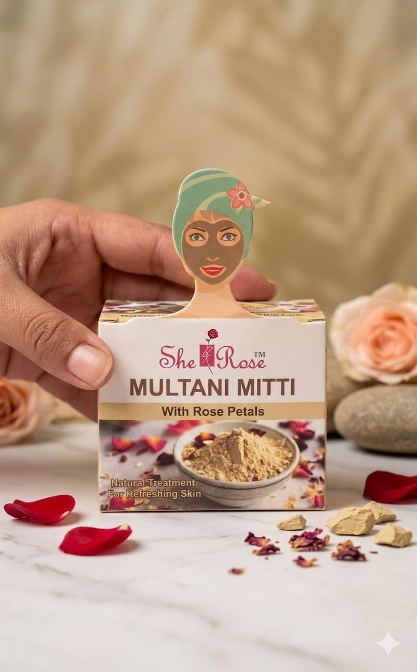 She Rose multani mitti with rose petals